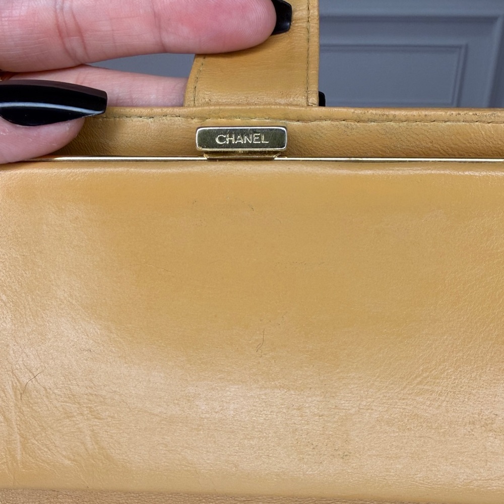 Chanel Mustard Yellow Caviar Leather Long Wallet – CC Logo | Authentic - Picture 9 of 12